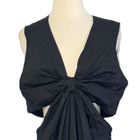 BOBBI ROCCO Axel Midi Ruffle Cut Out Dress Black Size Large NEW WITH TAGS - Picture 5 of 12